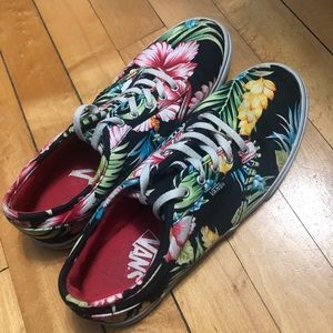 Vans off the wall tropical print shoes